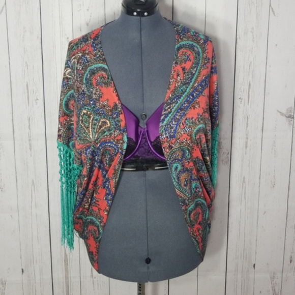 OS Tassel Sleeve Cardigan - Picture 1 of 4